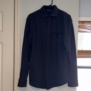 Daniel Cremieux Men's Long Sleeve Button-Down Shirt - Dark Navy